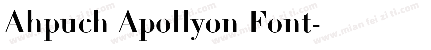 Ahpuch Apollyon Font字体转换
